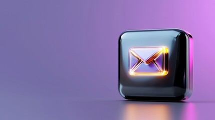 Poster - A secure email icon with glowing shield graphics, representing encrypted communication