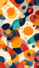 Poster - Abstract Colorful Shapes Overlay Design