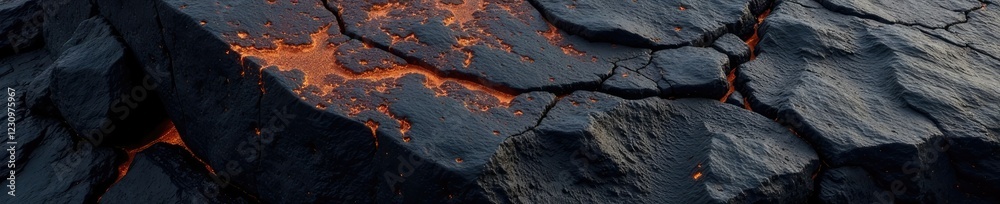 Large piece of basalt with a prominent darker coloured rock outcropping ...