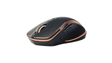 Poster - Modern wireless mouse with rose gold accents on transparent background