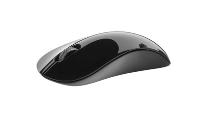 Poster - Wireless computer mouse floating on transparent background