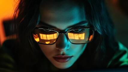 Woman looking at a computer monitor