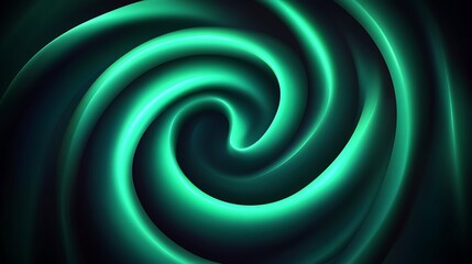 Poster - Abstract Teal Swirling Vortex Design Pattern