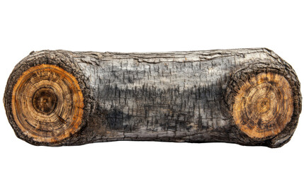 Poster - Log showing growth rings on transparent background