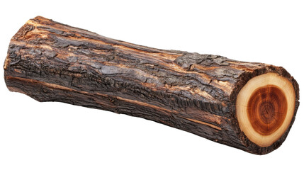 Poster - Log showing growth rings on transparent background