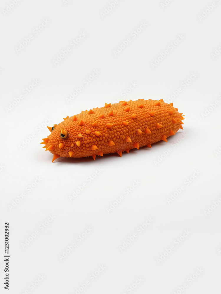 Sea cucumber Trepang Stichopus japonicus isolated on white background ...