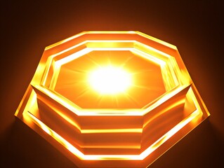 Poster - Golden Octagon Glow