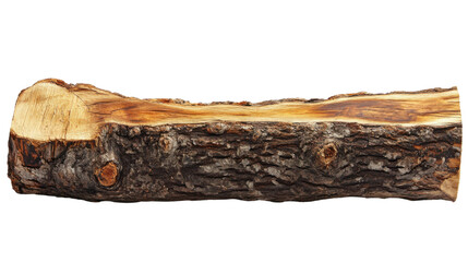 Poster - Large piece of wood with transparent background showing knots and bark