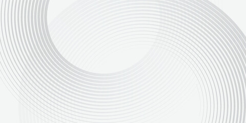 Wall Mural - abstract white glowing geometric lines on gray background. modern shiny blue circle lines pattern. f