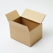 © artwiyanastudio - Empty open cardboard box on white background.