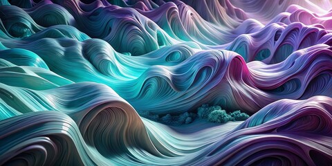 Wall Mural - abstract fluid waves background