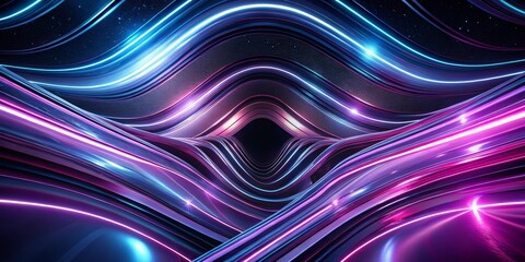 Wall Mural - abstract neon wave background