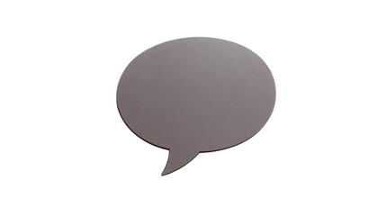 Leinwandbilder - Gray speech bubble communicating on transparent background