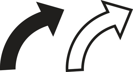 Poster - Road Traffic Arrow flat and outline icons set. Choice, option, pathway, opportunity. Way signs. Driving direction mark. GPS element template for graphic and web design isolated transparent background.