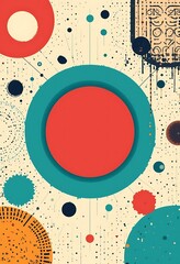 Poster - Abstract Circular Design Featuring Vivid Colors and Geometric Shapes