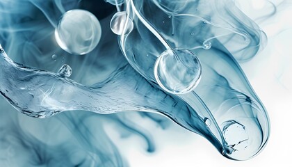 Poster - Fluid dynamics exploration abstract art digital illustration modern close-up creative visuals