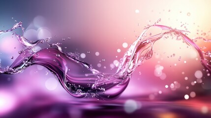 Aufkleber - Pink and blue background with water splashing in an abstract design for creative projects
