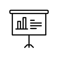 Aufkleber - Presentation Board Vector Icon – Professional Meeting & Display Symbol