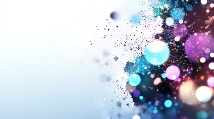 Poster - Abstract bokeh background with colorful lights creating a dreamy and festive atmosphere