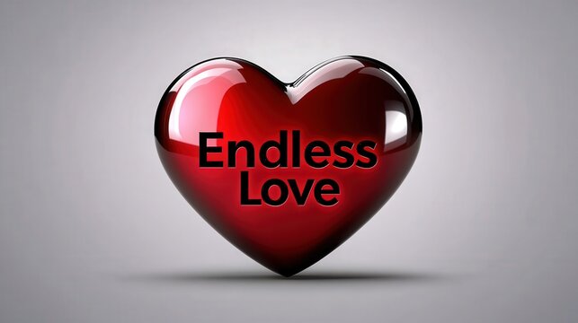 sleek red heart logo with black letters spelling 
