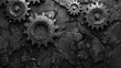 © PooHPiN365 - A close up of a black and grey image of four gears. Generative AI