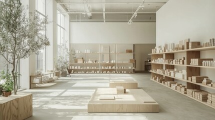 Poster - Bright and Minimalist Interior Design of a Modern Retail Space