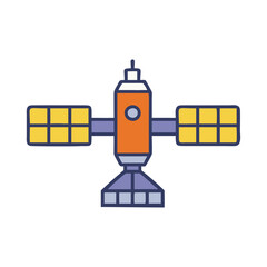 Wall Mural - orbiting space satellite communication icon