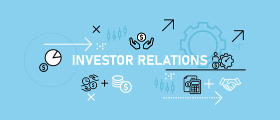 Poster - investor relations job conceptual cooperate information partnership information agreement investment