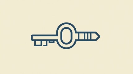 Poster - Simple Key Illustration for Security and Access Concepts