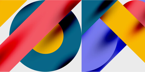 Poster - Vibrant abstract background circles with smooth gradients, creating a dynamic and modern design. Ideal for creative, tech, or contemporary-themed projects