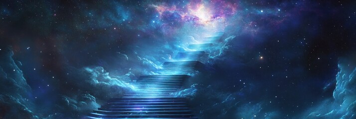 Poster - Celestial Ascent: Stairway to the Cosmos