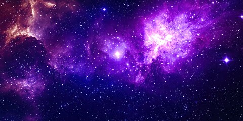 picture of a starry sky with a purple cloud