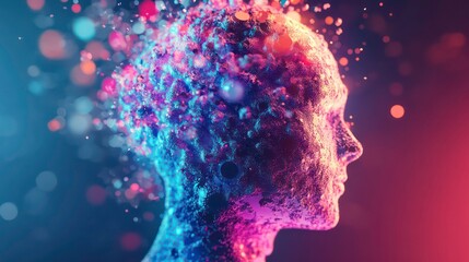 Poster - Digital contents concept. NFT. Non-fungible token. Image generation AI