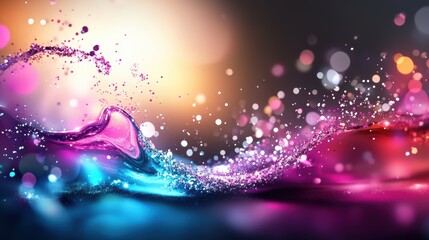 Aufkleber - Dynamic water splash action abstract art colorful background vibrant environment visual concept design