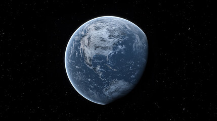 Earth shines brightly in this space portrait, with its blue oceans, white clouds, and green continents on full display. Ideal for science or design work