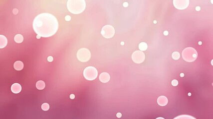 Aufkleber - Pink background with many small circles. The circles are blurry and overlapping