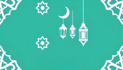 Cover photo with the text Ramadan Mubarak in Arabic script, Ramadan Kareem template,a concept of Ramadan Mubarak, a website header or banner for Ramadan Kareem, Ramadan 2025, generative ai