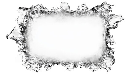 Poster - Realistic ice frame with transparent background creating a cool effect