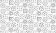 © PixMarket - Seamless pattern with abstract hand drawn doodle flowers, vector eps10 illustration