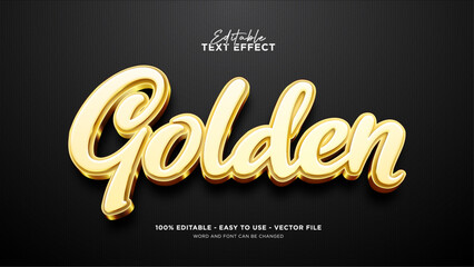 Poster - Golden 3d editable text effect