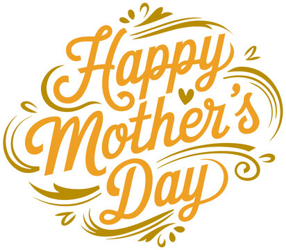 Creative Mother's Day Greeting Text Vector