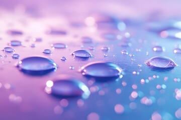 Stylized rain droplets on a smooth surface, creating a calming and serene visual effect with soft, reflective details