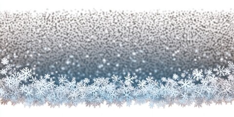 Poster - Intricate Snowflake Border Frame for Winter Illustration on Transparent Background