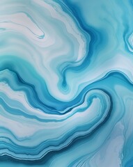 Aufkleber - A gentle mix of icy blue fading into soft aqua marble swirl gradient background