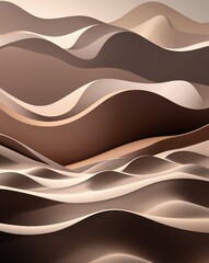 Aufkleber - A light taupe fading into sandy brown wavy sand dunes gradient background