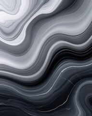 Aufkleber - A smooth shift from light gray to charcoal with subtle white veins marble swirl gradient background