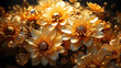 © Image Lounge - yellow Sun flowers on black background