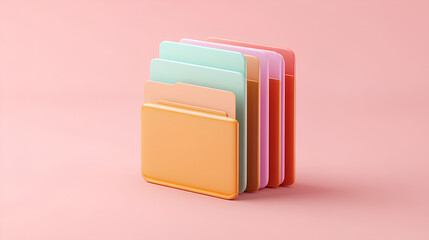 Poster - Folder file icon. Minimal Office Files Folder Data Storage Bank Data Office Files Fold icon. Document form information report. Business work company document management concept