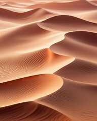 Aufkleber - A warm copper fading into pale sand wavy sand dunes gradient background