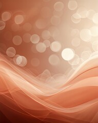 Aufkleber - A warm terracotta fading into soft beige bokeh blur gradient background
